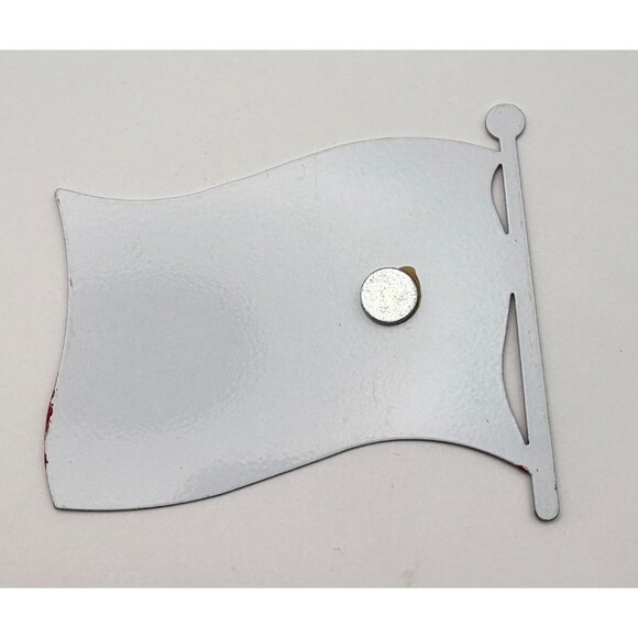 Canadian Flag Refrigerator Magnet Maple Leaf Metal Red White - Picture 2 of 6